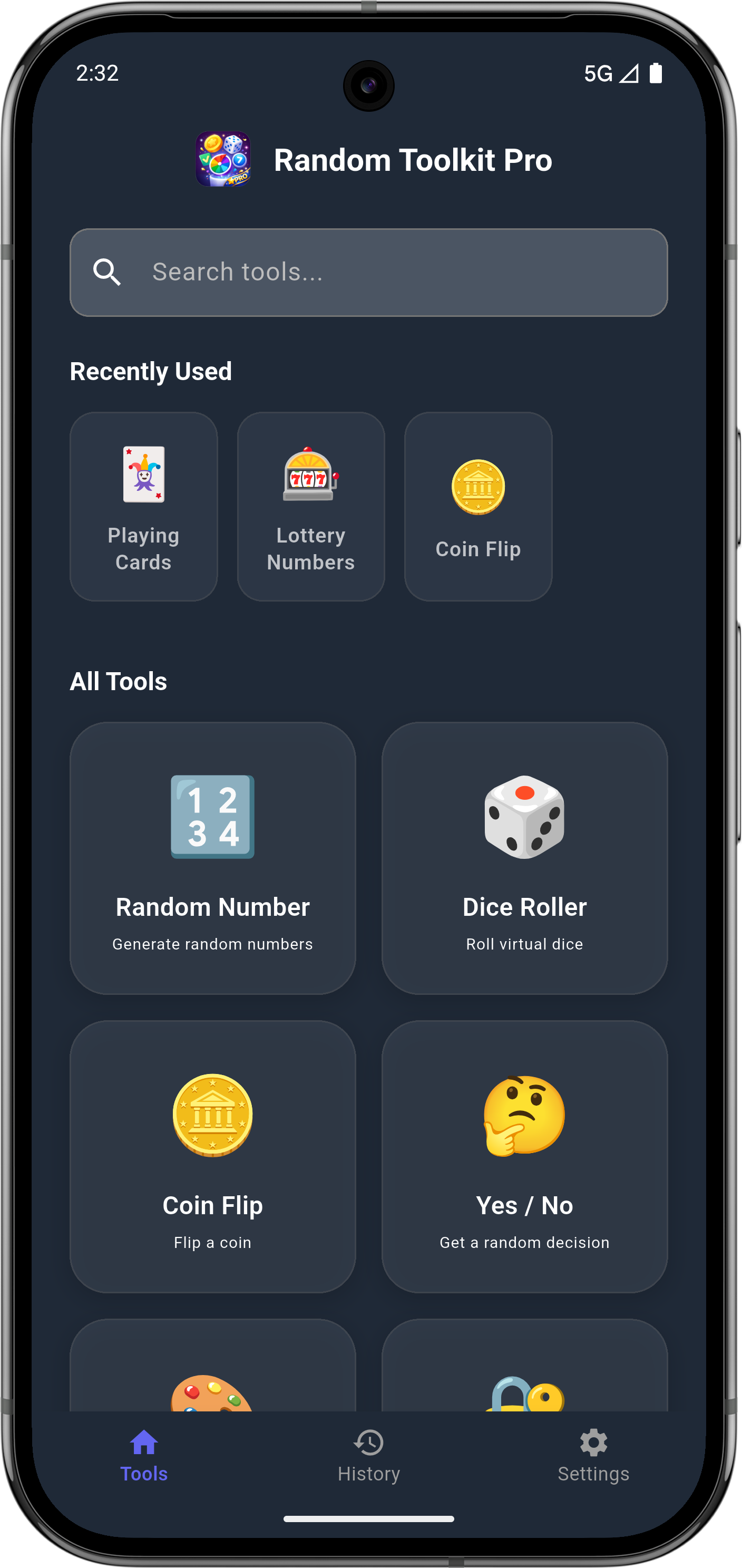 Random Toolkit App Screenshot